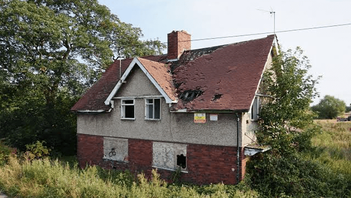 A dilapidated house in the UK