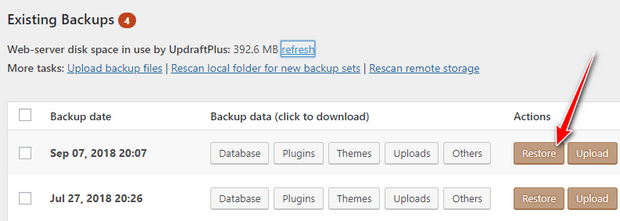 Ini adalah tool yang tersedia di cpanel untuk back up maupun restore. Cara Restore Wordpress Simple Dan Mudah Diikuti