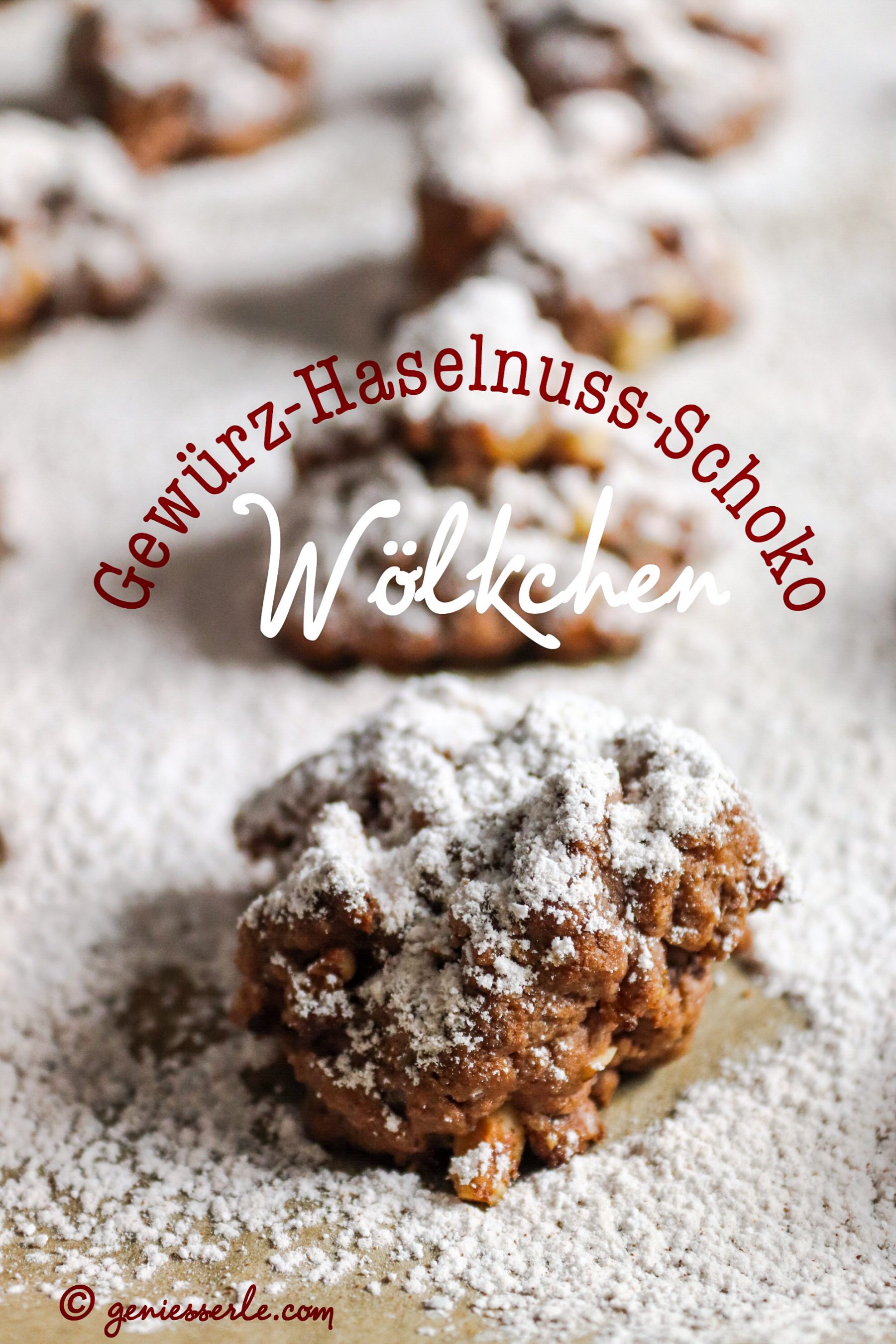 Gewürz-Haselnuss-Schoko-Wölkchen | mit. zimtzucker. bepudert. | geniesserle