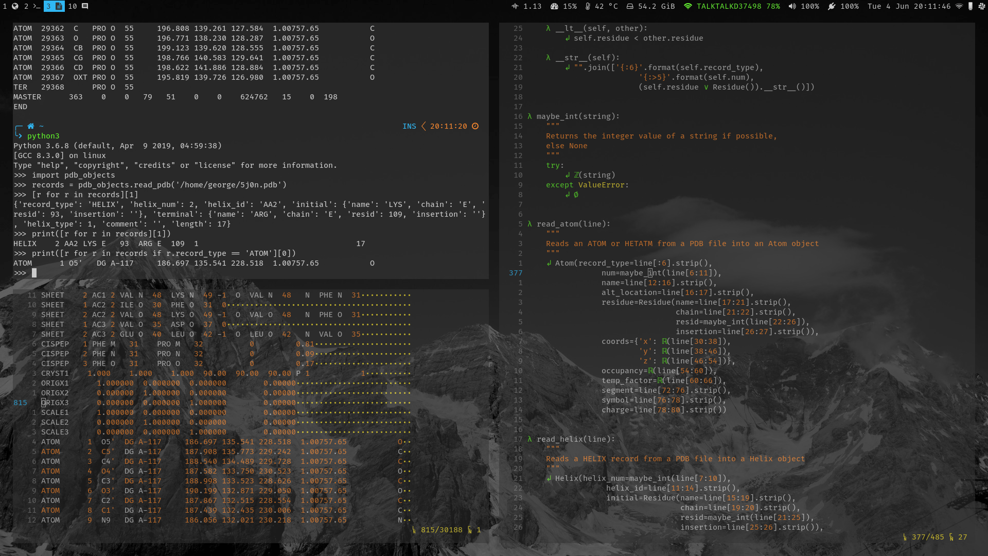 Object Oriented Processing Of Pdb Files In Python George Watson
