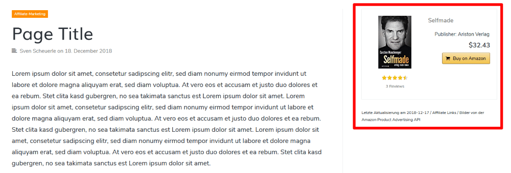 Wordpress ad widget is an essential free wordpress advertising plugin that does not come with any advanced stuff. Advanced Ads Productbox Placed At Sidebar Amazon Affiliate Wordpress Plugin