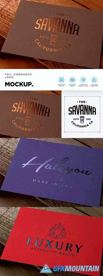 Natural paper printed logo mockup. Gold Foil Embossed Paper Logo Mockup Free Download Graphics Fonts Vectors Print Templates Gfxmountain Com