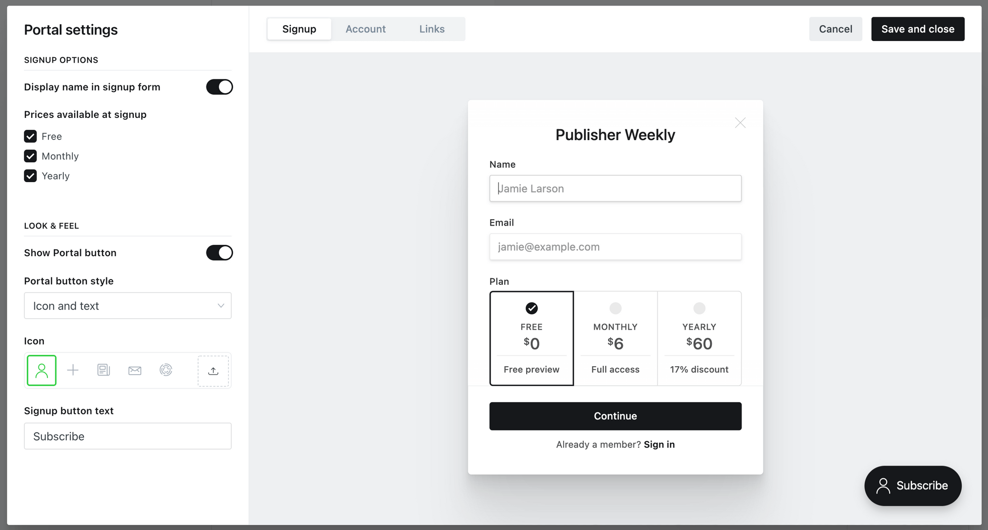 So, while we understand that it's a bit of an inconvenience, verifying cards up front helps us spend more time improving our product, and less time fighting off spammers. Setting Up Memberships Subscriptions