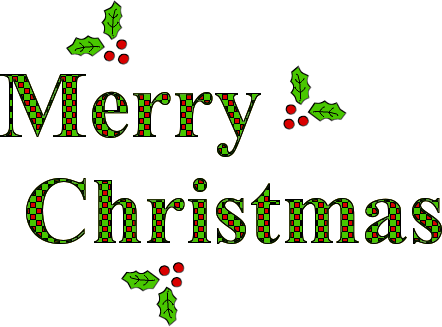 Orange Merry Xmas Text Gradient Texture Calligraphy