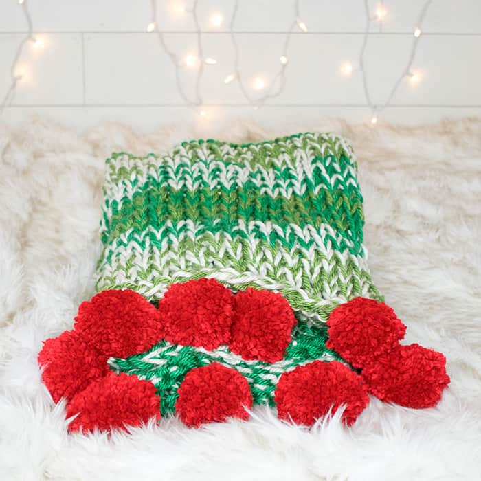 Holiday Throw Knitting Pattern Gina Michele