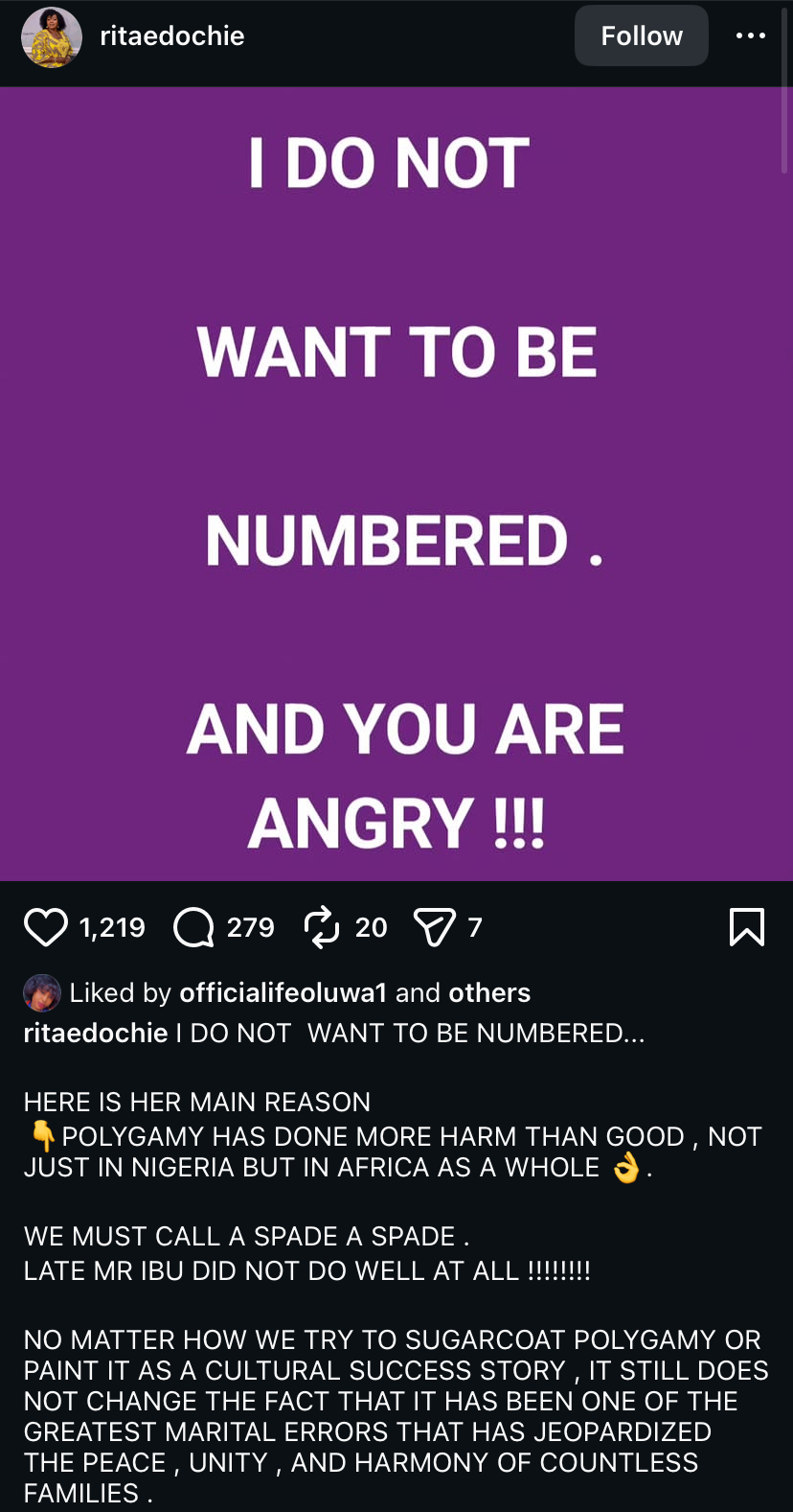 “Mr Ibu didn’t do well” – Rita Edochie reacts to late actor’s family drama “Mr Ibu didn’t do well” – Rita Edochie reacts to late actor’s family drama