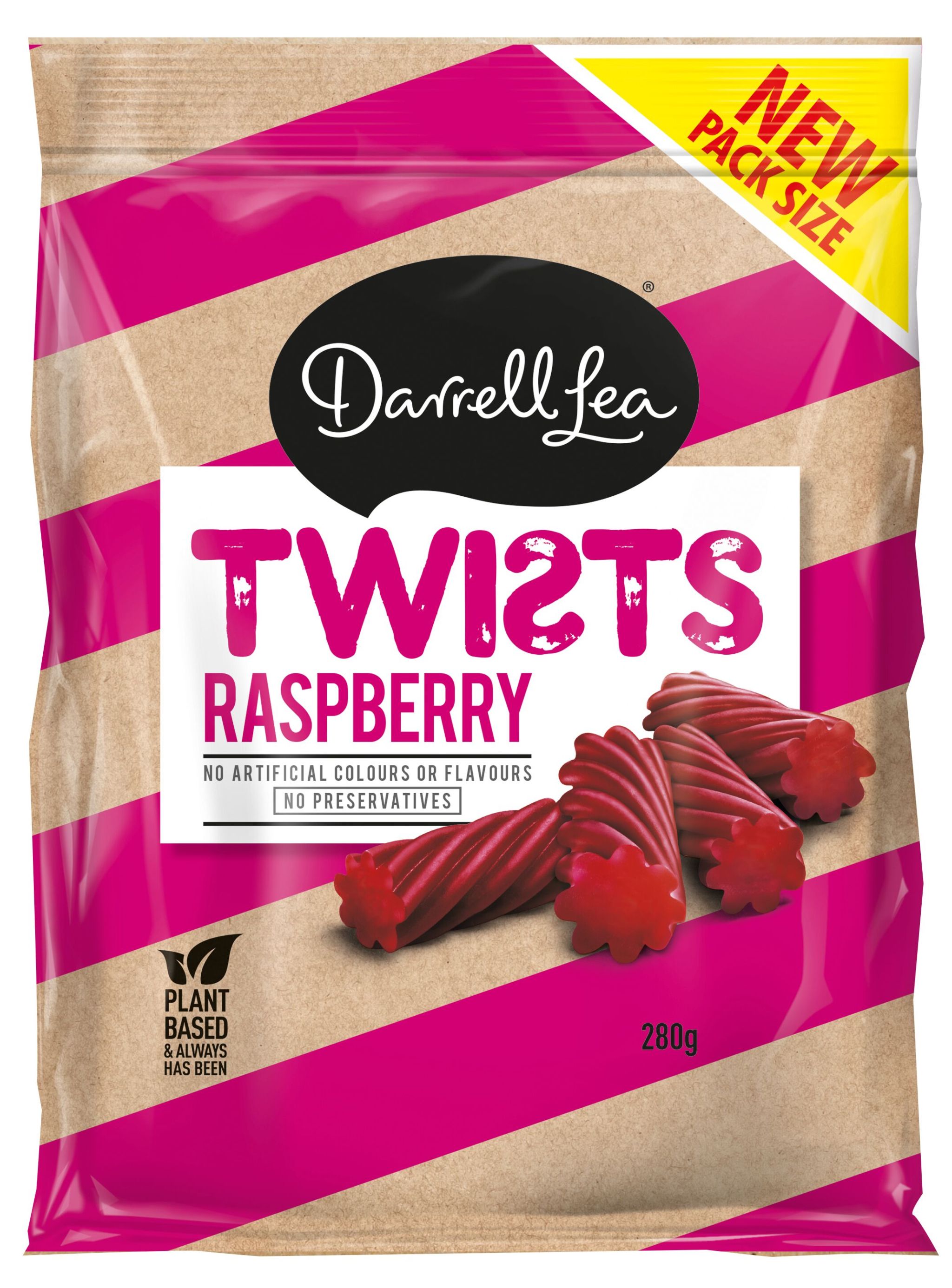 Liquorice Twists Raspberry Glader Confectionery