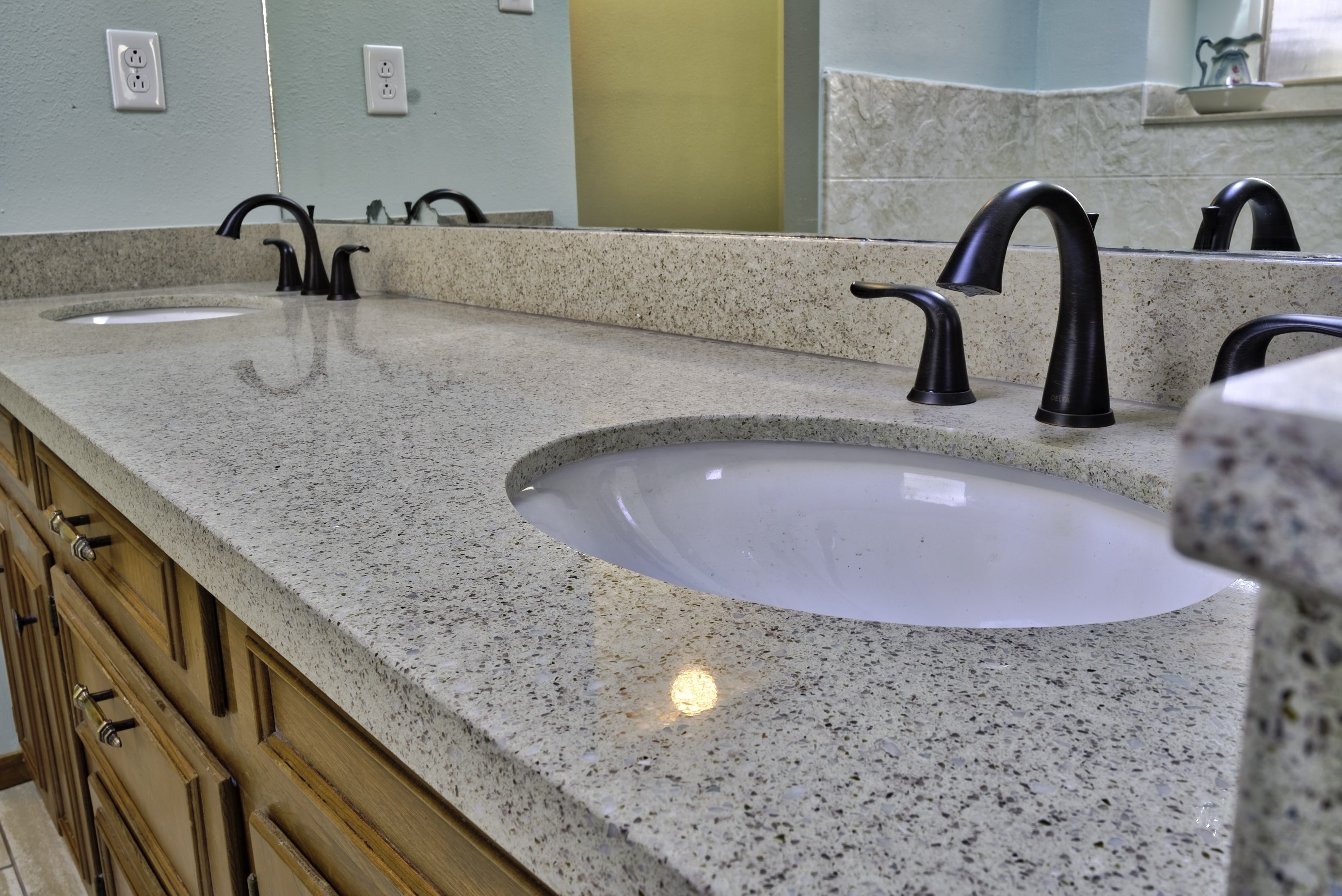 This product features a white, single hole, rectangular undermount syntheti. Custom Vanities Made In America By Ez Bath Soft Close Doors And Drawers