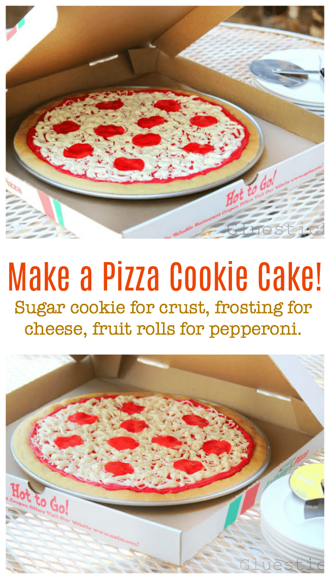 For my last birthday party i decided to bake a cake that would be. Giant Sugar Cookie Pizza Pepperoni Pizza Cookie Gluesticks Blog