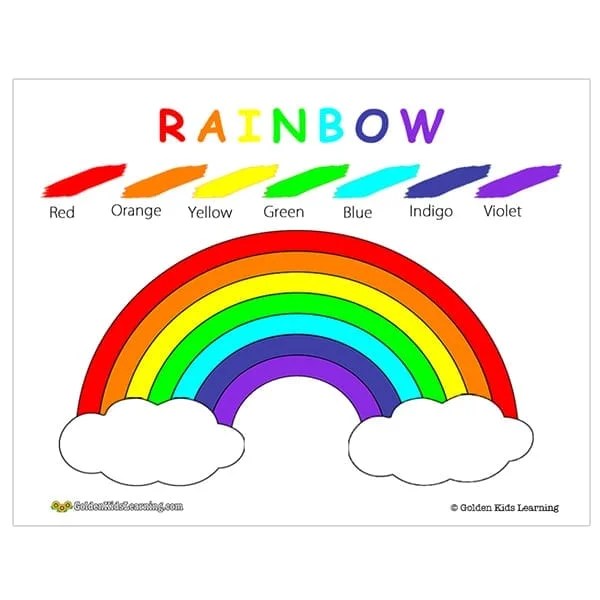 color the rainbow kindergarten free educational worksheet gkl