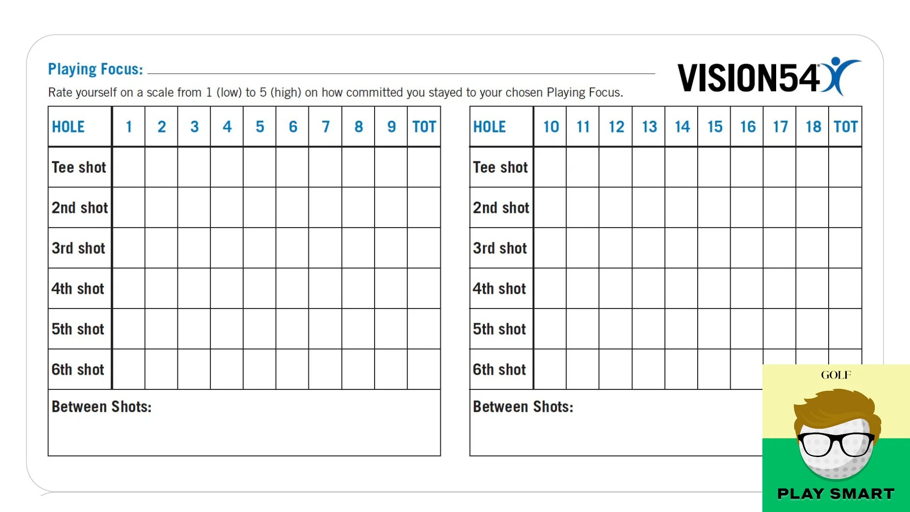 Your goal is to remove all cards, one by one, by picking one card above or below the card in stock. This Mental Golf Scorecard Is Designed To Improve Your Focus