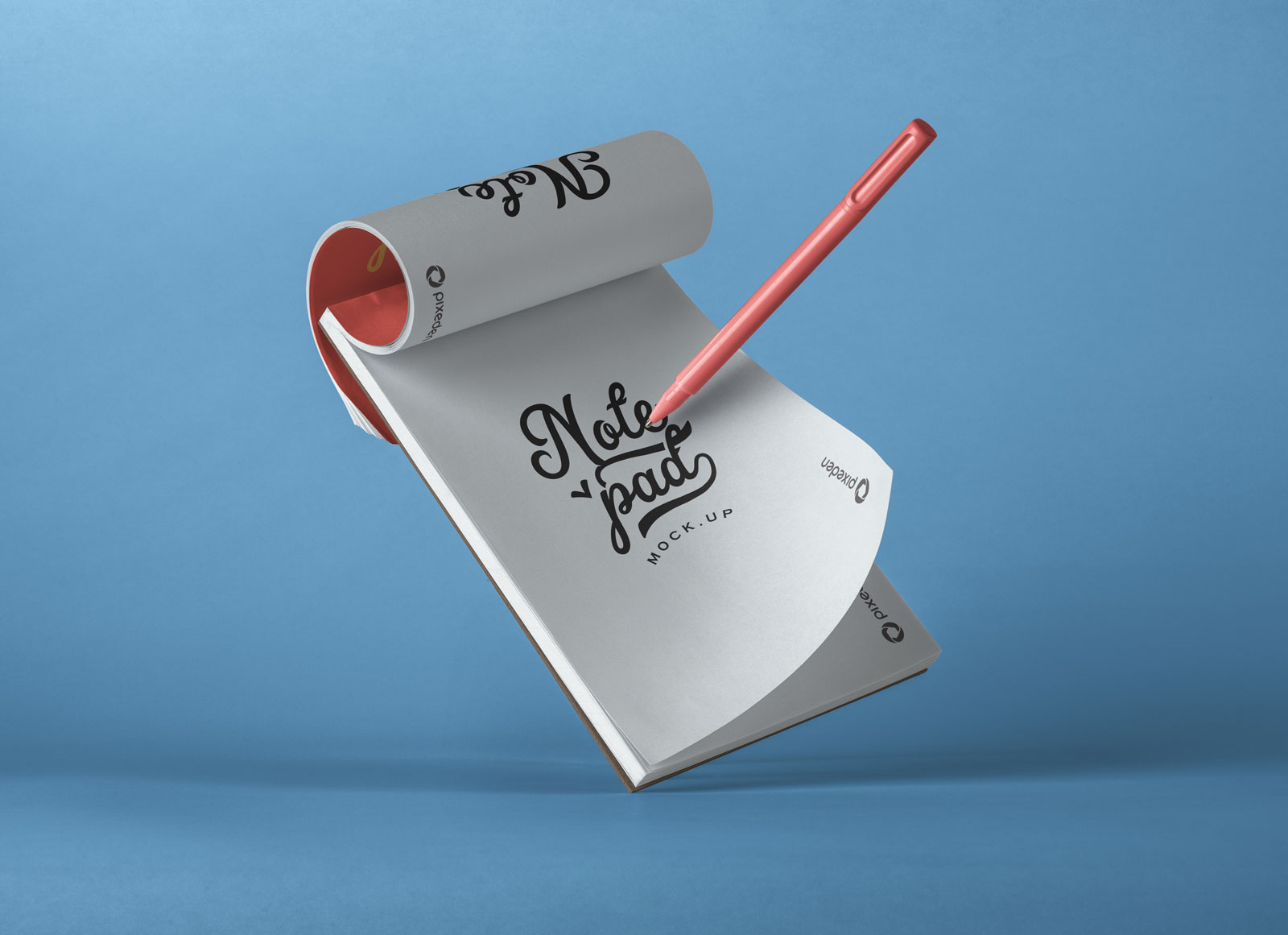 Free Floating Notepad Mockup PSD Good Mockups