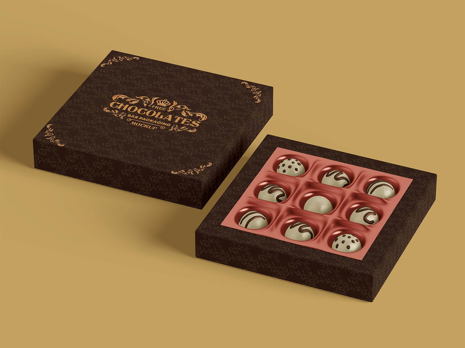 740 8 featured this instructable shows how to make a chocolate ball at home using very simple tools. Free Truffle Dark Chocolate Gift Box Mockup Psd Set Good Mockups