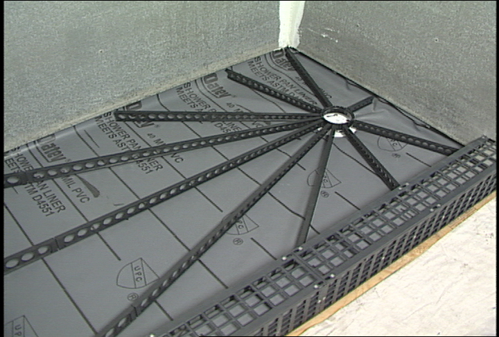 The floor can get wet and you don't need to immediately worry about water ruining the surface. Goof proof Showers