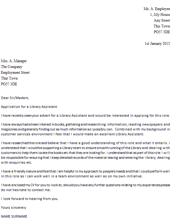 While drafting a cover letter for the post of a civil engineer drafter you have to focus on following skills such as micro station operations, autocad designing . Assistant Librarian Cover Letter - Gotilo.org