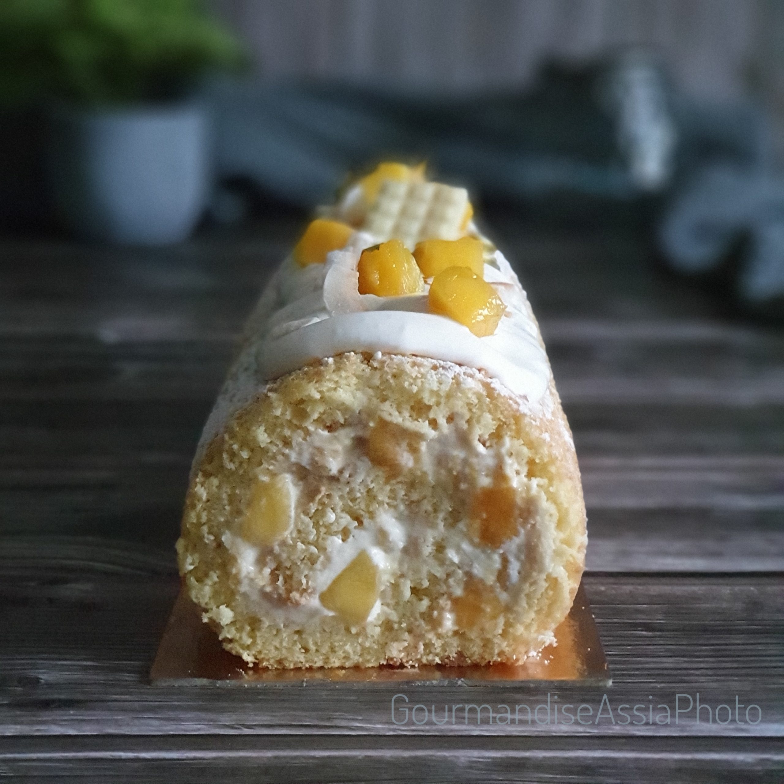 Roulé Coco et Mangue | Gourmandise Assia