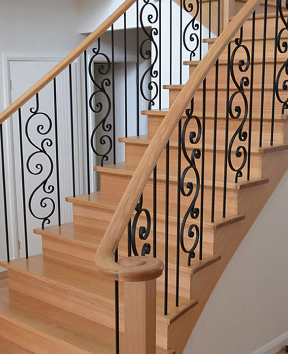 Deckorail90 degree white aluminum ada hand rail return post. Handrails Melbourne, Stair Handrail, Staircase Railings