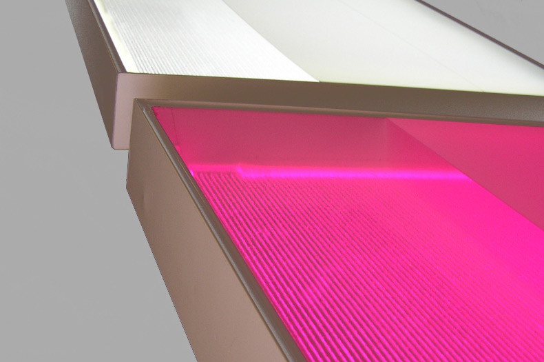 Tracks will need to be fitted at intervals across the ceiling to join panels of fabric. Stretch Fabric Surfaces for Backlighting | GPI Design