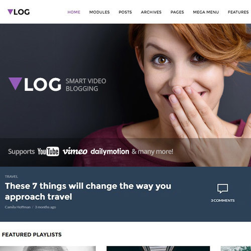 As its name implies, vlog is a wordpress theme with an emphasis on video blogging. Vlog - Video Blog & Podcast WordPress Theme - Gpl theme