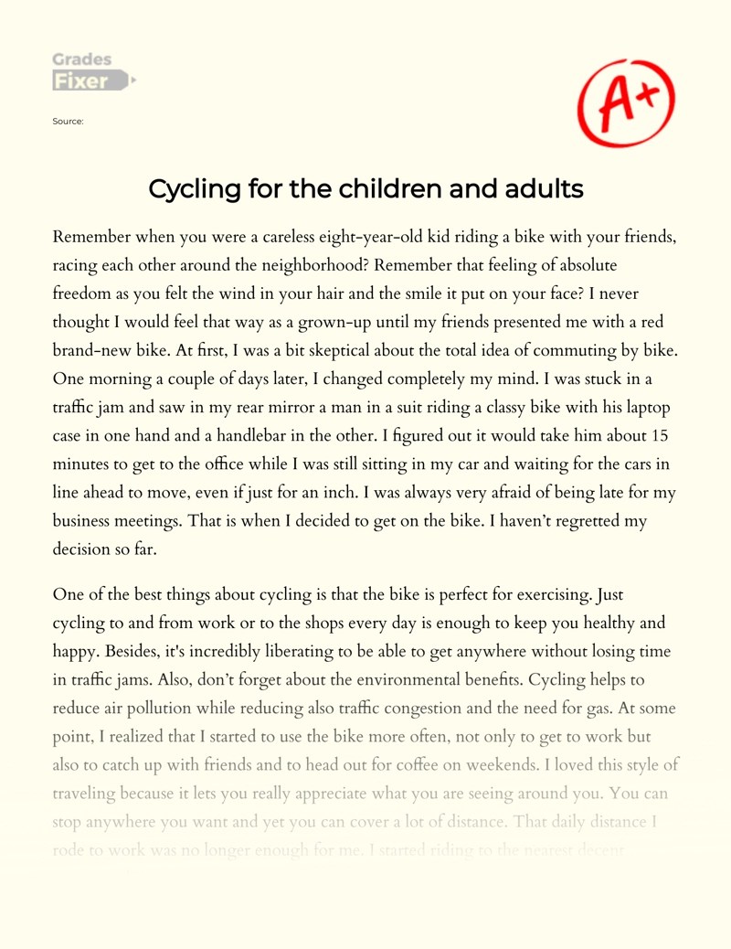 View 11 Argumentative Essay Outline About Riding Bicycles Instead Of Cars aboutpartnerart