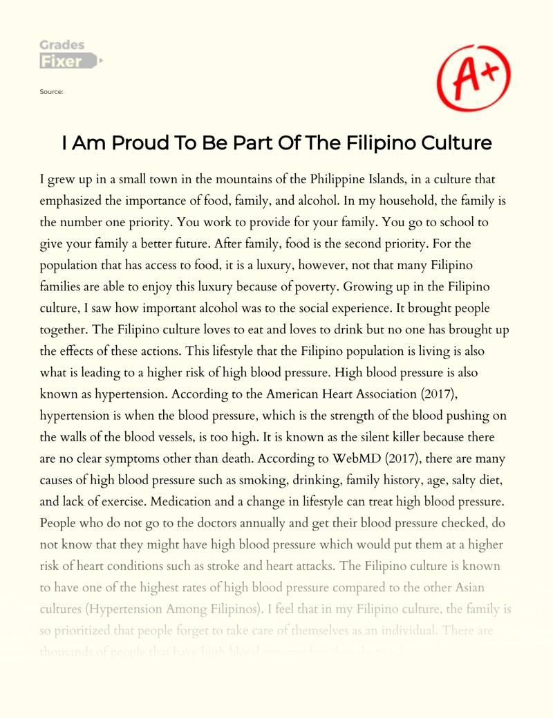 College essays writing the college application essay is a tough gig. I Am Proud To Be Part Of The Filipino Culture Essay Example 997 Words Gradesfixer