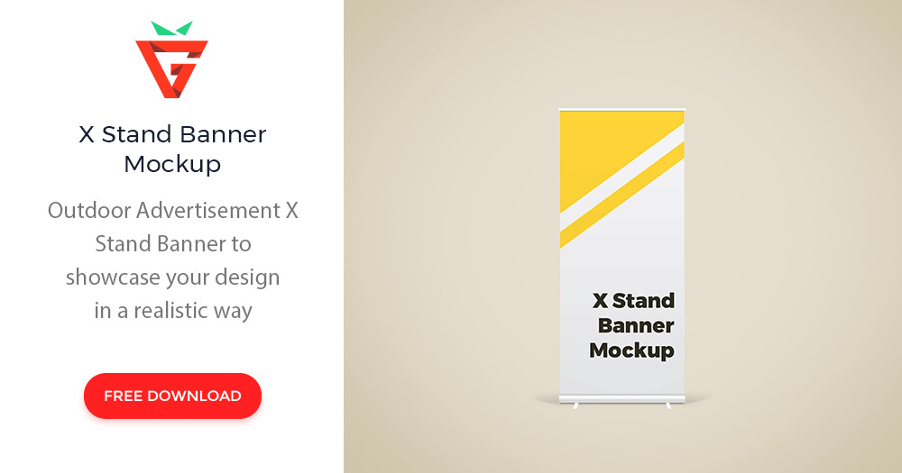 In this post, we collected of 10+ best x banner mockup psd templates that can be used for a brand to. X Stand Banner Mockup Graphberry Com