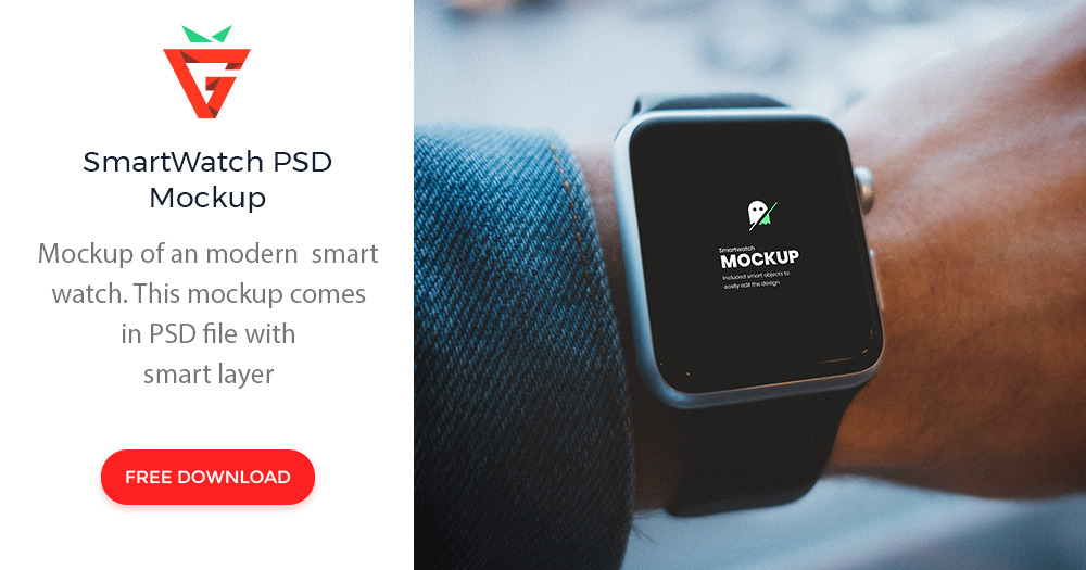 Perfect for presenting ui designs to client and consumers. Smartwatch On Hand Psd Mockup Graphberry Com