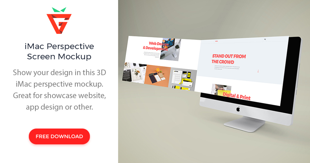 Here's the best free imac mockups such as imac pro mockup, imac mockup psd, imac psd mockup, come in psd photoshop files for your design projects. Imac Perspective Extended Screen Mockup Graphberry Com