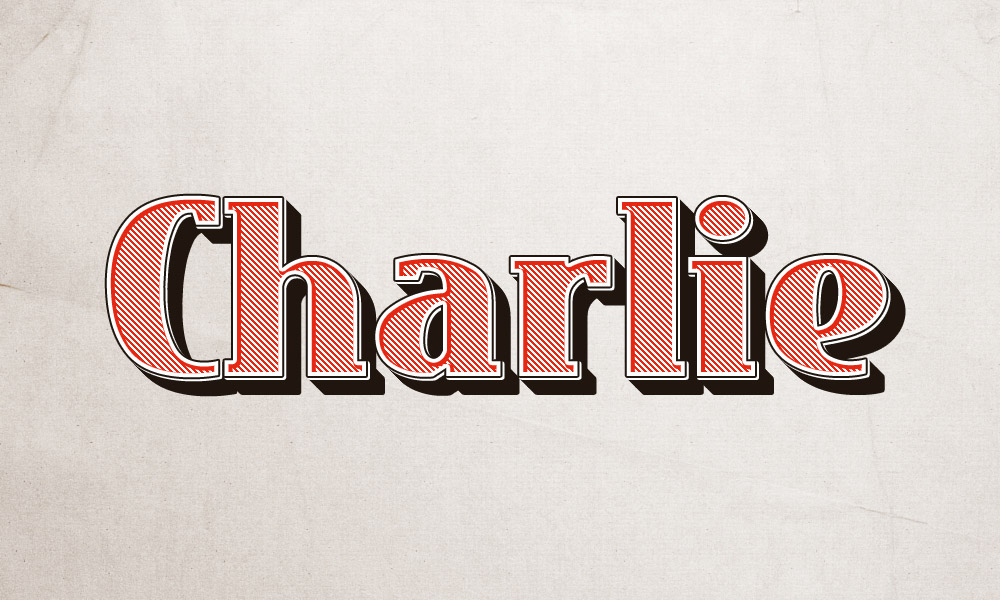 Charlie Text Effect GraphicBurger