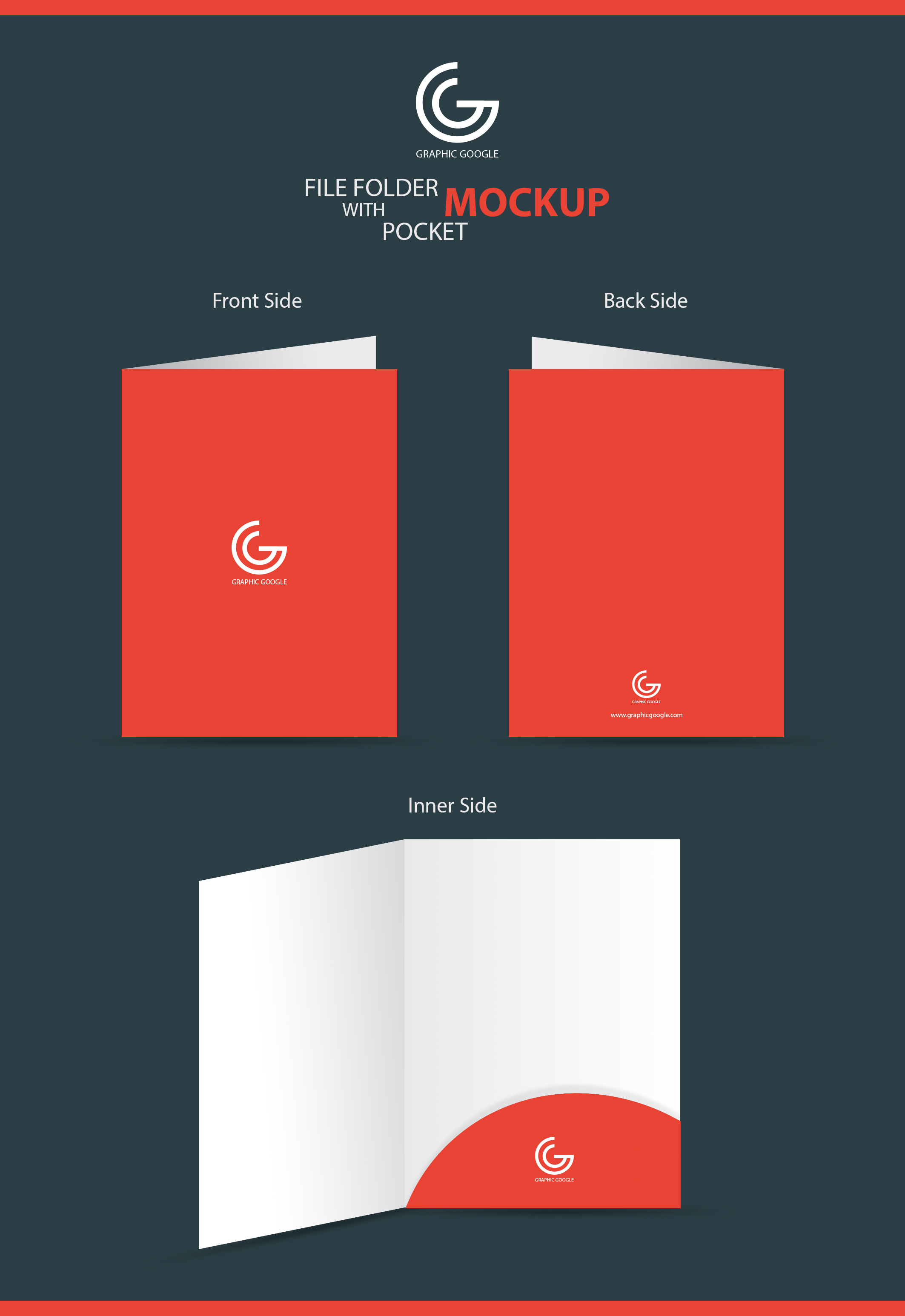 File Folder with Pocket Mockup Graphic Google Tasty