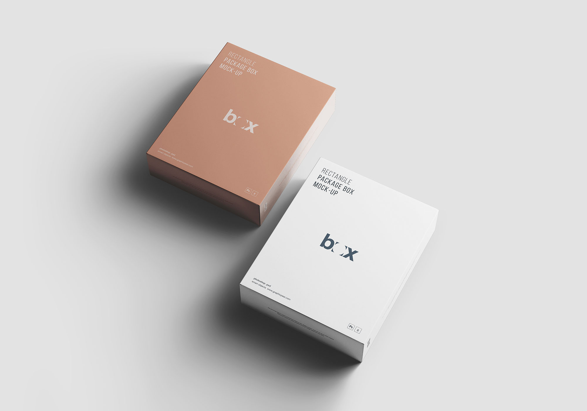 Advanced card box mockup with 7 scenes showcasing different angles and setups with wide variety of options for professional design use. Product Box Mockup