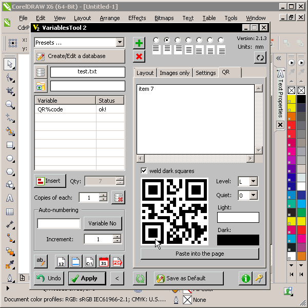 QR Codes in CorelDRAW Variablestool 2 Graphics Unleashed Blog