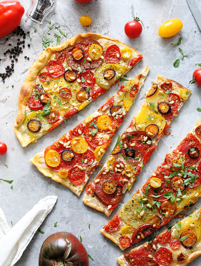 Vegan Tomato Flatbread • Green Evi