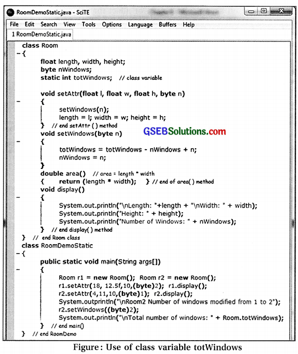 Computer Class 12 GSEB Solutions Chapter 8 Classes and Objects in Java 2