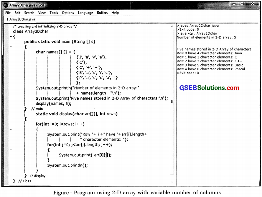 Computer Class 12 GSEB Solutions Chapter 9 Working with Array and String 11