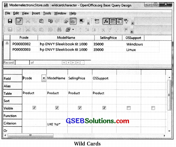 Computer Class 11 GSEB Solutions Chapter 11 Retrieving Data Using Queries 1
