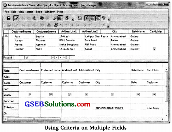 Computer Class 11 GSEB Solutions Chapter 11 Retrieving Data Using Queries 28