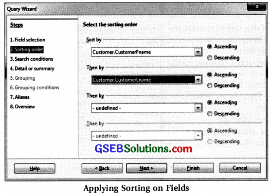 Computer Class 11 GSEB Solutions Chapter 11 Retrieving Data Using Queries 8