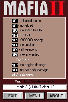 · return to the mafia ii window. Mafia 2 Trainer 10 1 04 Dr Olle Download Gtrainers