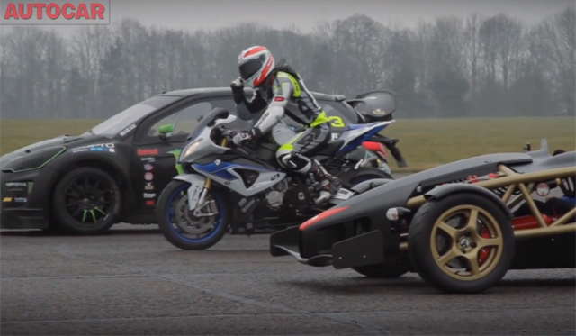 Video Ariel Atom 500 Vs Citroen Ds3 Rallycross Vs Bmw Hp4 Superbike Gtspirit