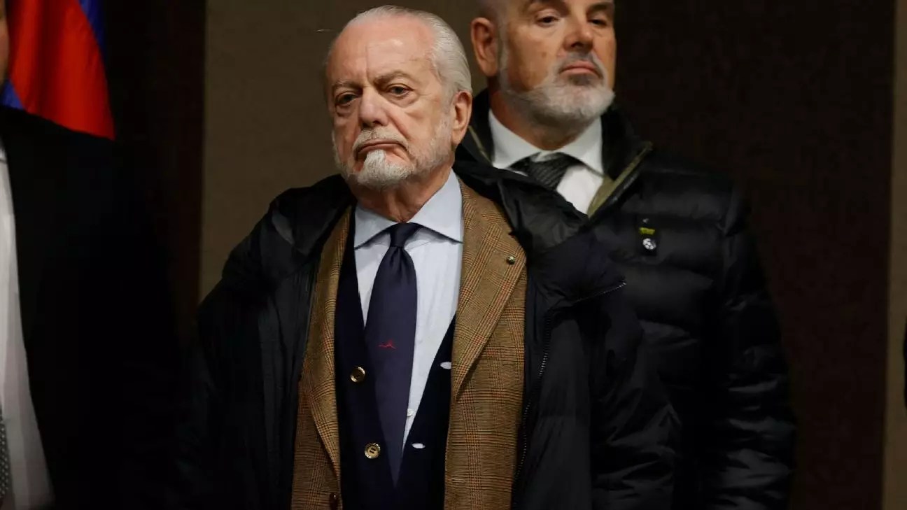 The Behavior of Napoli President Aurelio De Laurentiis Under Scrutiny