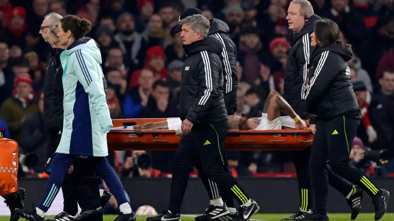 Injury Woes: Arsenal’s Gabriel Jesus Faces Uncertain Future Following FA Cup Defeat