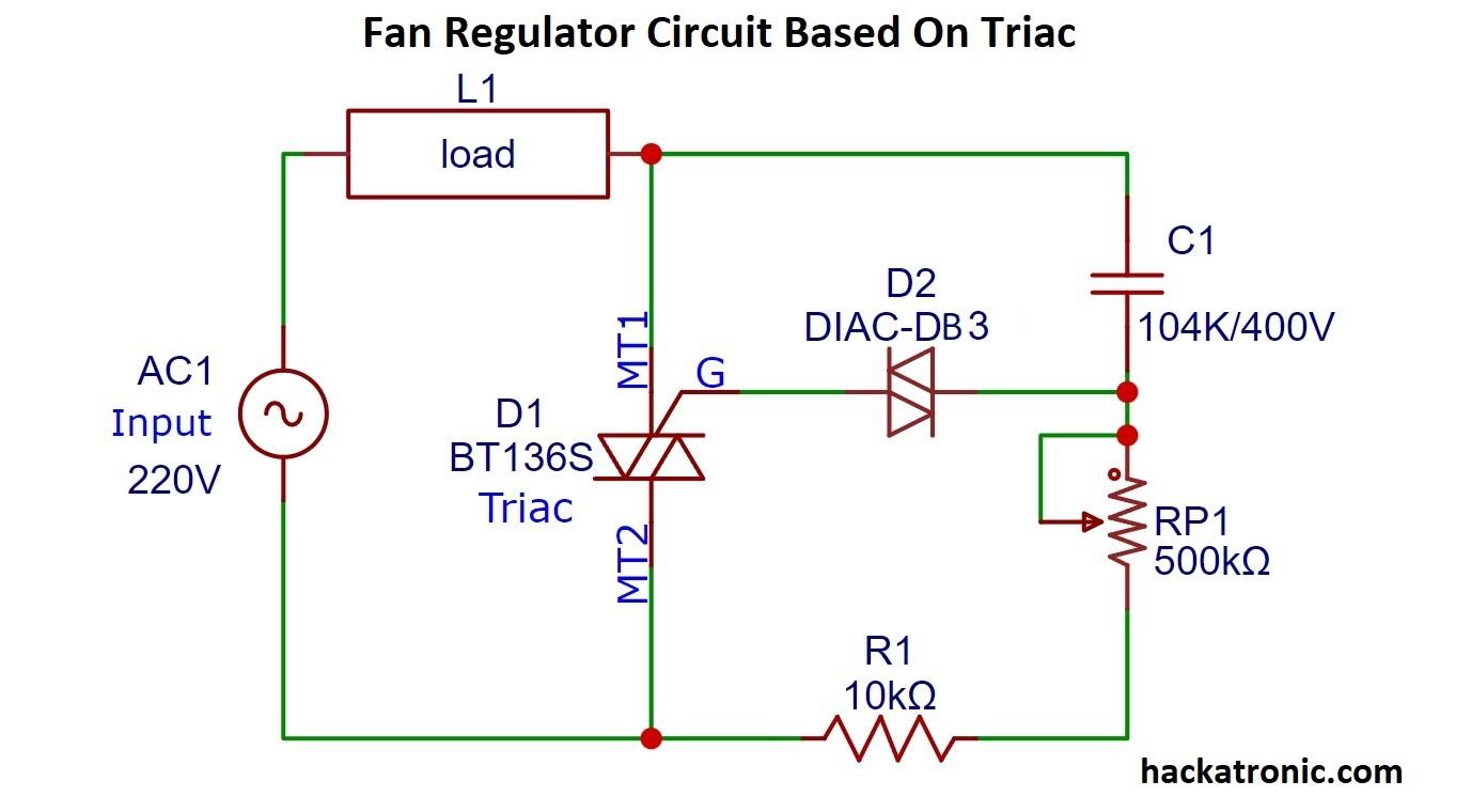 Circuit Of Fan Regulator Based On Triac And Capacitor Hackatronic