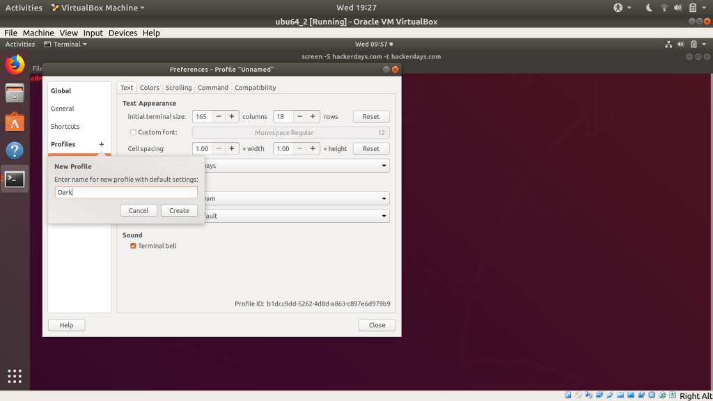 Open different profiles in tabs in Ubuntu terminal HackerDays!