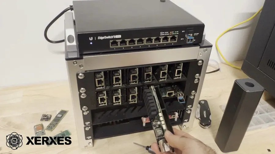 Rob Newport's Xerxes Home Lab Blade-ifies Raspberry Pi CM5, NVIDIA Jetson COMs for Neat Clusters