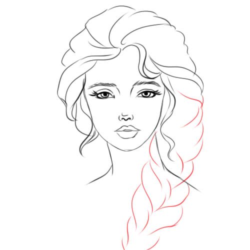 нарисовать девочку с шишкой