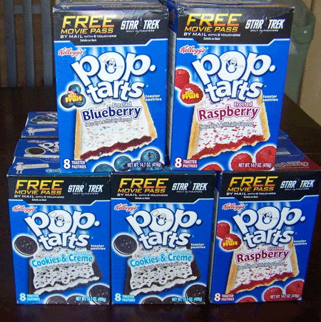 Stacked boxes of Pop Tarts.