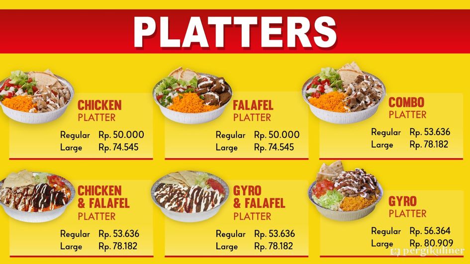 Menu The Halal Guys - (pergikuliner.com)