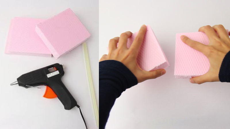 Ilustrasi: merekatkan styrofoam (sumber: gluefaq.com)