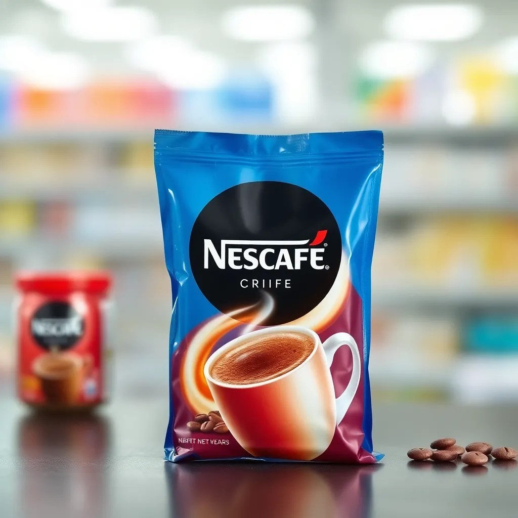 Display produk Nescafe di minimarket (sumber: kumparan)